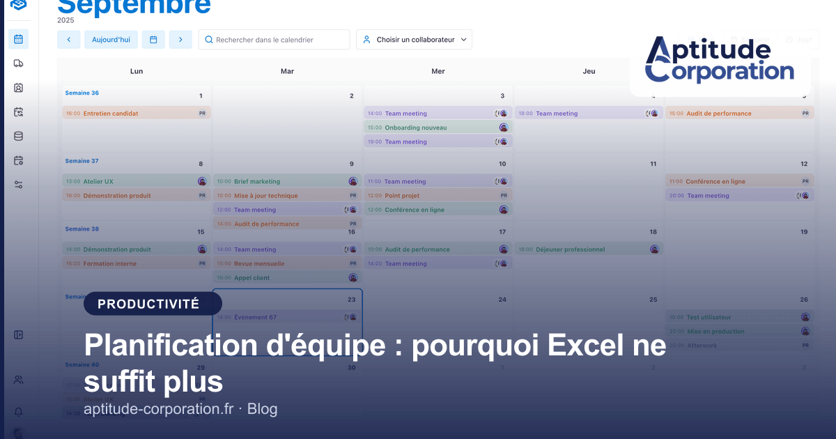 Planification d'équipe : pourquoi Excel ne suffit plus